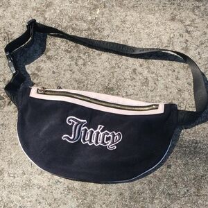 Juicy Couture Black and Cream Waist Bag